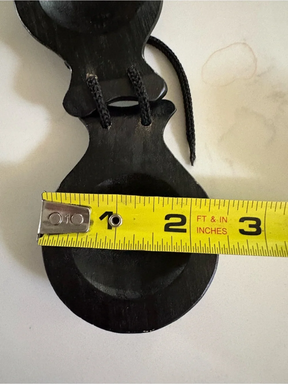 2 Pair of Spanish Flamenco  Black wood Castanets with Cord
